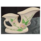 Hull Art Pottery Magnolia Double Cornucopia Vase