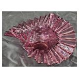 Cranberry Glass Bowl