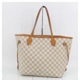 Louis Vuitton Damier Azur Neverfull MM Tote Bag