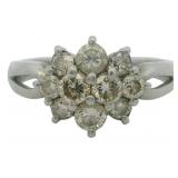 Platinum 1.00 ct Natural Brilliant Diamond Ring