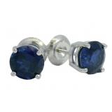 14kt Gold 2.67 ct Sapphire Stud Earrings