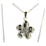 Diamond Accent Flower Pendant