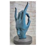 Human Face Hand Bronze Sculpture by Salvador Dali