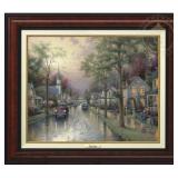 Hometown Morning Framed Canvas by Thomas Kinkade