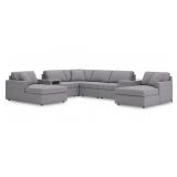 Modmax 8-Piece Double Chaise Sectional W/ Audio