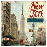 New York Poster On Canvas by Circe Denyer