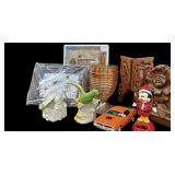 (2) New Frames, Carnival Glass, Snow Baby, Teak