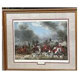 Beautiful Framed & Matted Fox Hunters Meeting