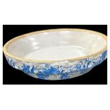 Blue & White Spongeware Pie Plate