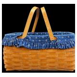 Huge Longaberger Lined Picnic Basket