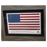 Beautiful Barnwood Framed Flag Picture