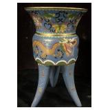 Three Legged Cloisonnï¿½ Vessel