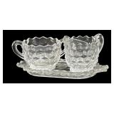 3 pc  Fostoria Cream & Sugar Set