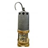 Brass Vintage Miners Safety Lamp (Glass Cracked)