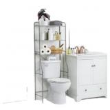 Satin Nickel Finish 3 Shelf  Bathroom Space Saver