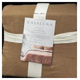 F/Queen CASALUNA Linen Blend Duvet Cover Set