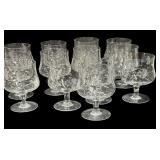 (12) Etched Crystal Stemware