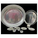 Wilton Trays, Pewter Pitcher, Coasters, Napkin