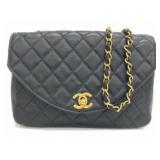 CHANEL Matelasse Half Moon Flap Chain Shoulder Bag