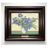 Irises In Vase Hand Painted Framed by Van Gogh LTD