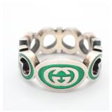 Gucci Marmont Silver Ring Size 5.5