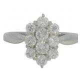 Platinum 1.00 ct Natural Brilliant Diamond Ring