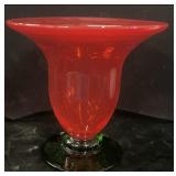 6 " Ruby Red Emerald Green Vase
