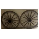 (2)PCS Antique Wagon Wheels