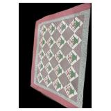 Pink & Green Flower Basket Quilt