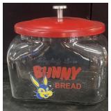 Bunny Bread Advertising Glass Counter Jar