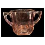 Pink Depression Sugar Bowl