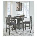 Hallanden Counter Height Dining Table and 4 Barsto