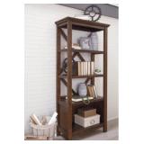 75" Dark Wood Home Office Bookcase