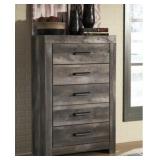 Wynnlow 5-Drawer Rustic Gray Chest