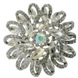 Large Rhinestone Flower Pin/Brooch