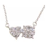 Brilliant Heart & Round VS Diamond Necklace