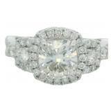 14kt Gold 2.43 ct Cushion Cut VS Lab Diamond Ring