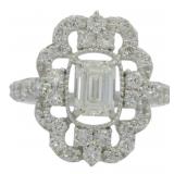 14kt Gold 2.64 ct Emerald Cut VS Lab Diamond Ring