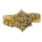 18kt Gold 1.00 ct Natural Brilliant Diamond Ring