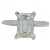 14kt Gold 2.80 ct Emerald Cut VS Lab Diamond Ring