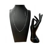 3 pc By The Yard Diamond Neck-Earring & Bracelet