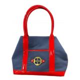 IMAN Red & Blue Purse
