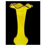 Yellow Tango Art Glass Vase