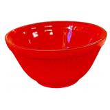 Orange Ribbed Fired On Anchor Hocking Bowl