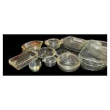 (18) Pc Glass Baking Pans : Pyrex, Fire King