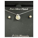 Silver Plated Cubic Zirconia Necklace
