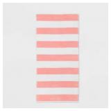 (2) Peach & White 6 ï¿½ Long Beach Towels