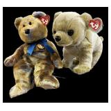 Ty Official Club Beanie Bear Clubby & Almond The