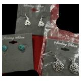 (3) Pr Sterling Silver Earrings