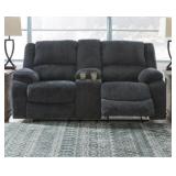 Draycoll Slate DBL Reclining Love Seat W Console